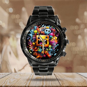 Discover geometry dash Calendar Steel Band Watch