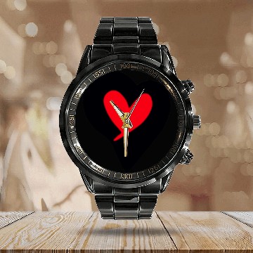 Discover Saint Valentin Heart stylish Logodesign t'Calendar Steel Band Watch