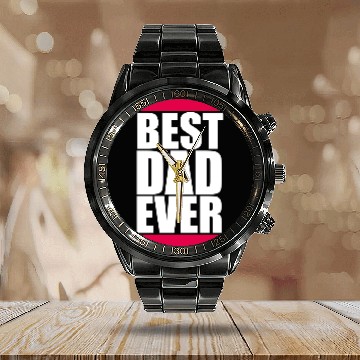 Discover The Best Dad Ever Coolest Daddy in the World Love Calendar Steel Band Watch