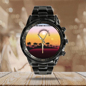 Discover Sunrise and Sunset designs for Life Calendar Steel Band Watch