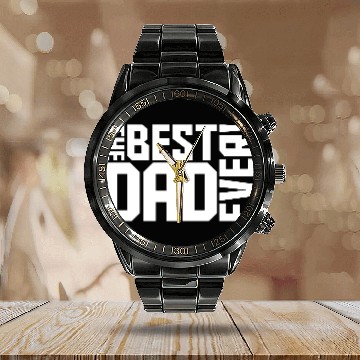 Discover The Best Dad Ever Coolest Daddy in the World Love Calendar Steel Band Watch
