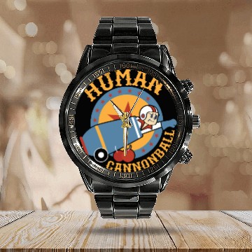 Discover Human Cannonball Theme Party Circus Costume Calendar Steel Band Watch