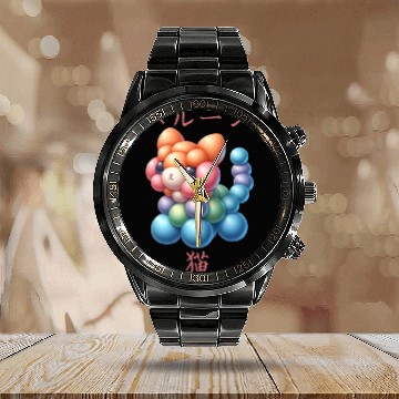 Discover Japanese Balloon Cat Calendar Steel Band Watch
