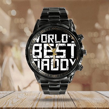 Discover The Best Dad Ever Coolest Daddy in the World Love Calendar Steel Band Watch