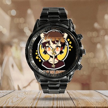 Discover Live in the Moment: Manga Anime Girl Calendar Steel Band Watch