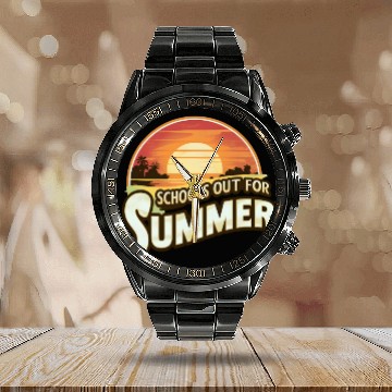 Discover Retro Schools Out For Summer Last Day Of School Calendar Steel Band Watch