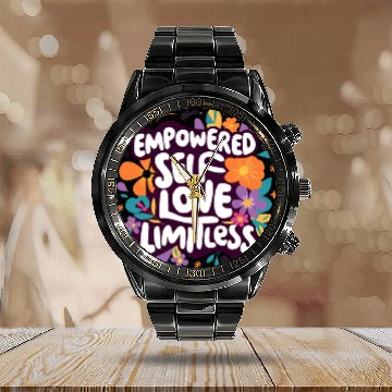 Discover girls power self-love limitless Calendar Steel Band Watch