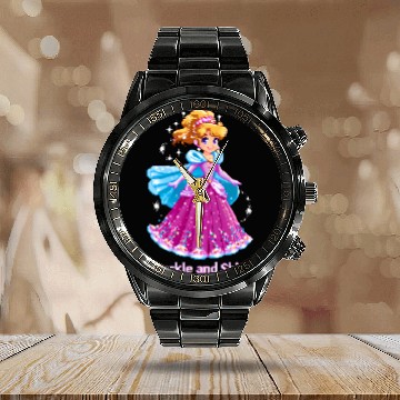 Discover Pixel Art Anime Princess Calendar Steel Band Watch