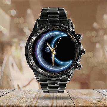 Discover Neon moon Calendar Steel Band Watch