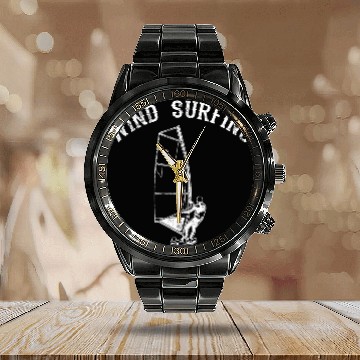 Discover Wind Surfing Calendar Steel Band Watch