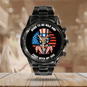 Discover independance day,Born to be wild and free with my Calendar Steel Band Watch