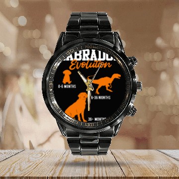 Discover Labrador EVOLUTION Labrador Lover Labrador Calendar Steel Band Watch
