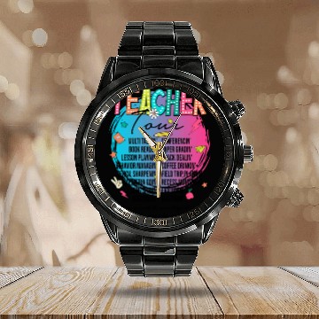Discover Teacher Tour Calendar Steel Band Watch