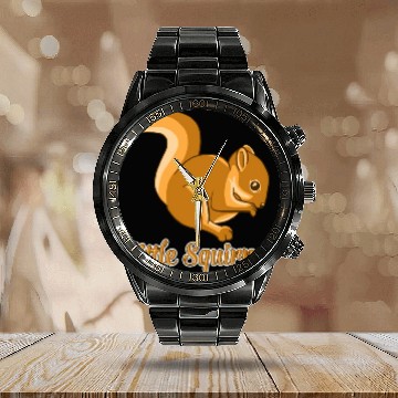 Discover Little Squirrel Funny Cute Chipmunks Animal Lover Calendar Steel Band Watch