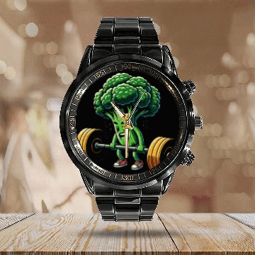 Discover Deadlift Broccoli Gym Fitness Motivation Calendar Steel Band Watch