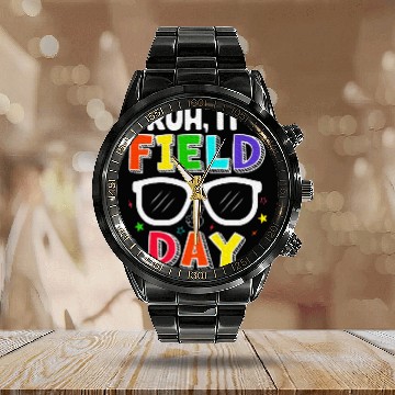 Discover Bruh It's Field Day for Teacher Boys Calendar Steel Band Watch