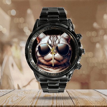 Discover Meow Calendar Steel Band Watch