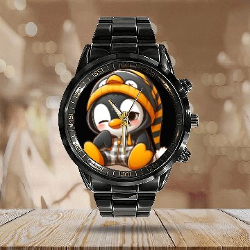 Discover Tired penguin Calendar Steel Band Watch
