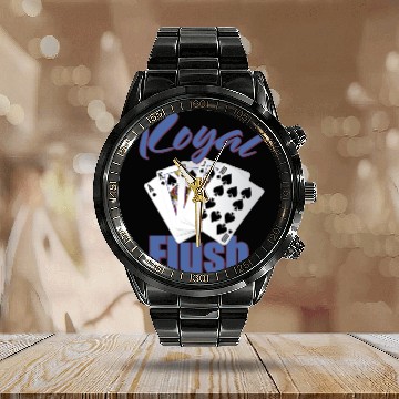 Discover Royal Flush Wins It Calendar Steel Band Watch