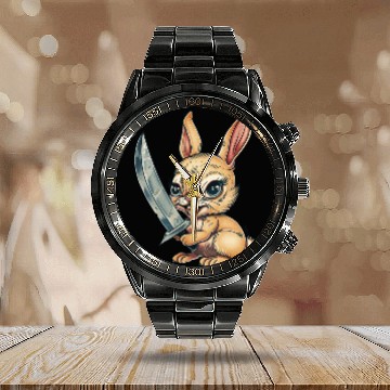 Discover Blade Bunny Calendar Steel Band Watch