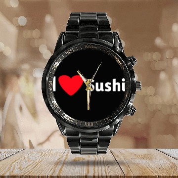 Discover I love sushi Calendar Steel Band Watch
