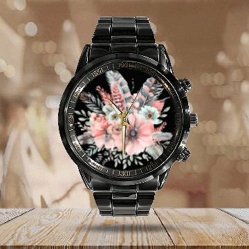 Discover Pastel Boho Clipart - Soft Tone Bohemian Designs, Calendar Steel Band Watch