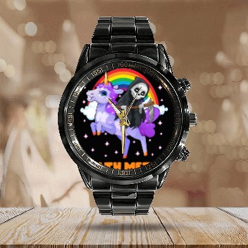 Discover Goth Rock Satan Unicorn Festivals Death Metal Calendar Steel Band Watch