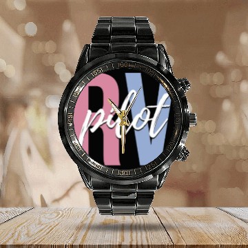 Discover Rv Camping Rv Driver Rv Camper Rv Lover Calendar Steel Band Watch