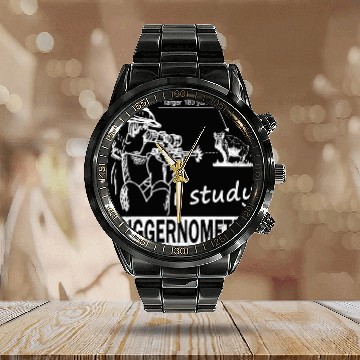 Discover Funny Wild Boar Hunting Wild Hog Hunter Calendar Steel Band Watch