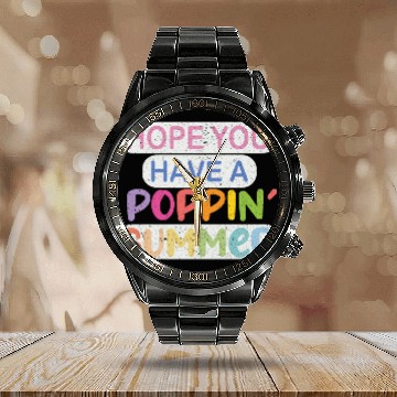 Discover poppin into summer Bye Bye School Calendar Steel Band Watch