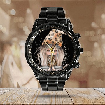 Discover Leopard Print Gnome Clipart Images, Girly Calendar Steel Band Watch