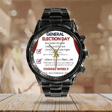 Discover Election year Calendar Steel Band Watch