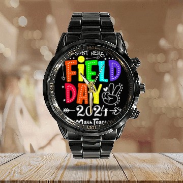 Discover I'm Just Here For Field Day 2024 Math Teacher Calendar Steel Band Watch