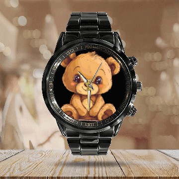 Discover Cute Kawaii Teddy Bear Clipart, Cute Teddy Bear Calendar Steel Band Watch