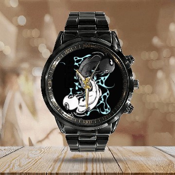 Discover Kawaii Axolotl Yin Yang Calendar Steel Band Watch