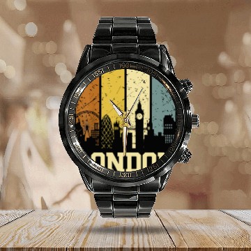 Discover London Calendar Steel Band Watch