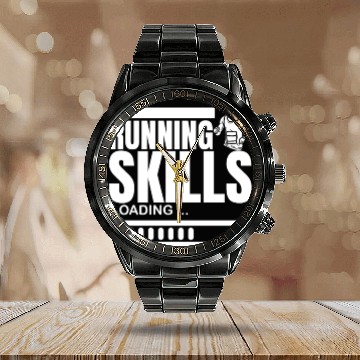 Discover Running Skills Loading Funny Marathon Running Calendar Steel Band Watch