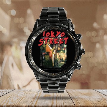 Discover Tokyo Street Calendar Steel Band Watch