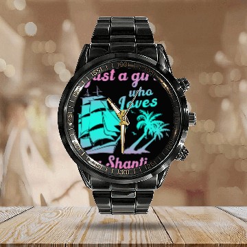 Discover Sailor Meme Pirate Ship Ocean Sailing Calendar Steel Band Watch