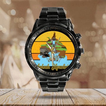 Discover Splash Mountain Calendar Steel Band Watch