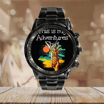 Discover This Adventures Clothes Pineapple Calendar Steel Band Watch