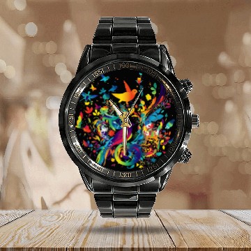 Discover Abstract nature Calendar Steel Band Watch