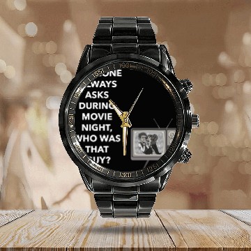 Discover movie guy Calendar Steel Band Watch