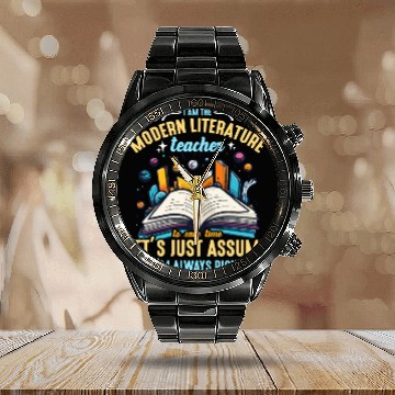Discover Literature Teacher I Am The Modern Educator Reader Calendar Steel Band Watch