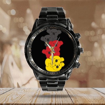 Discover German Flag Koala German Germany Calendar Steel Band Watch