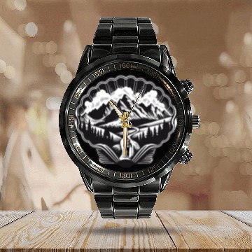Discover Pilgrim motif for the Way of St. James Calendar Steel Band Watch