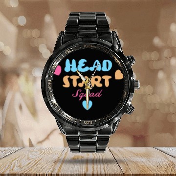 Discover Head Start Squad Homeschool Back to School Calendar Steel Band Watch