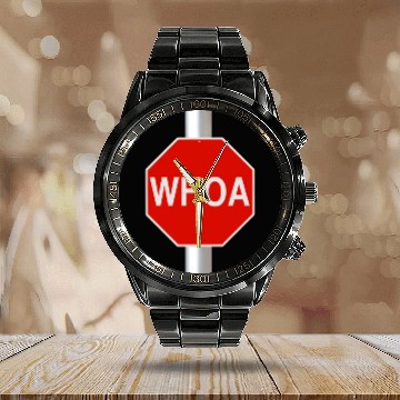 Discover woah surprise Calendar Steel Band Watch