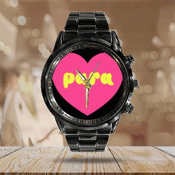 Discover Para Paraprofessional Teacher Assistant Special Calendar Steel Band Watch