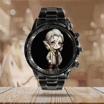 Discover Chibi Character Illustration Calendar Steel Band Watch